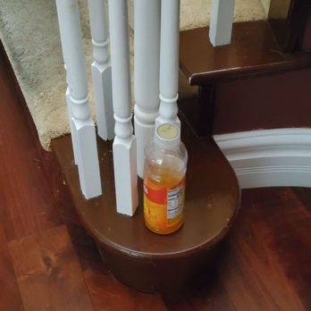Green Girl Maid Services - Bottle left on stairs - Home Cleaning Near Me - Irvine, California Green Girl Maid Services - Bottle left on stairs - Home Cleaning Near Me - Irvine, California