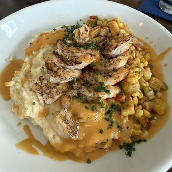 The Buoy - Shrimp & Grits brunch - normally comes with fried shrimp but I opted for grilled - Seafood Near Me - Jacksonville, Florida The Buoy - Shrimp & Grits brunch - normally comes with fried shrimp but I opted for grilled - Seafood Near Me - Jacksonville, Florida
