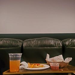 Reel Pizza Cinerama - TV tables to hold food at the couches