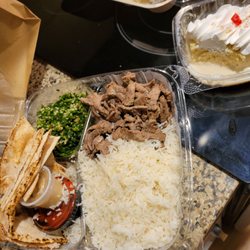 El Genio del Shawarma - Steak bowl and you can peek my tres leches