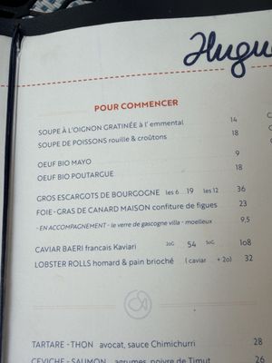 Menu photo 1 Huguette Paris, 75