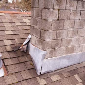 McMartin Roofing - This before picture shows how the chimney metal is not tight to the brick, the metal was never painted to match the shingles,... - Roofing Near Me - Langley, British Columbia McMartin Roofing - This before picture shows how the chimney metal is not tight to the brick, the metal was never painted to match the shingles,... - Roofing Near Me - Langley, British Columbia