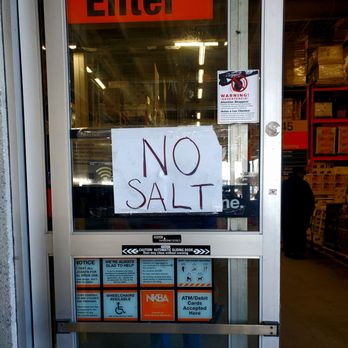 The Home Depot - Looks like they ran out of salt. Luckily we're well stocked - 1/31/2026 - Nurseries & Gardening Near Me - Yonkers, New York The Home Depot - Looks like they ran out of salt. Luckily we're well stocked - 1/31/2026 - Nurseries & Gardening Near Me - Yonkers, New York