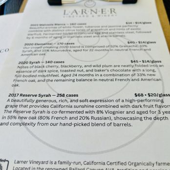 Larner Vineyard & Winery - Wineries Near Me - Los Olivos, California Larner Vineyard & Winery - Wineries Near Me - Los Olivos, California
