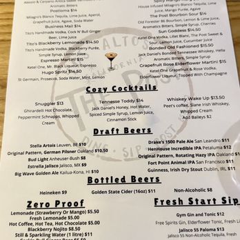The Post - Drink menu - Comfort Food Near Me - Los Altos, California