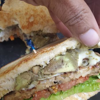Habit Burger & Grill - I said  NO LETTUCE & TOMATOES. I asked for avocado and im given this black avocado.  I asked for cucumber and pickles which I did not get - Sandwiches Near Me - Fairlawn, New Jersey