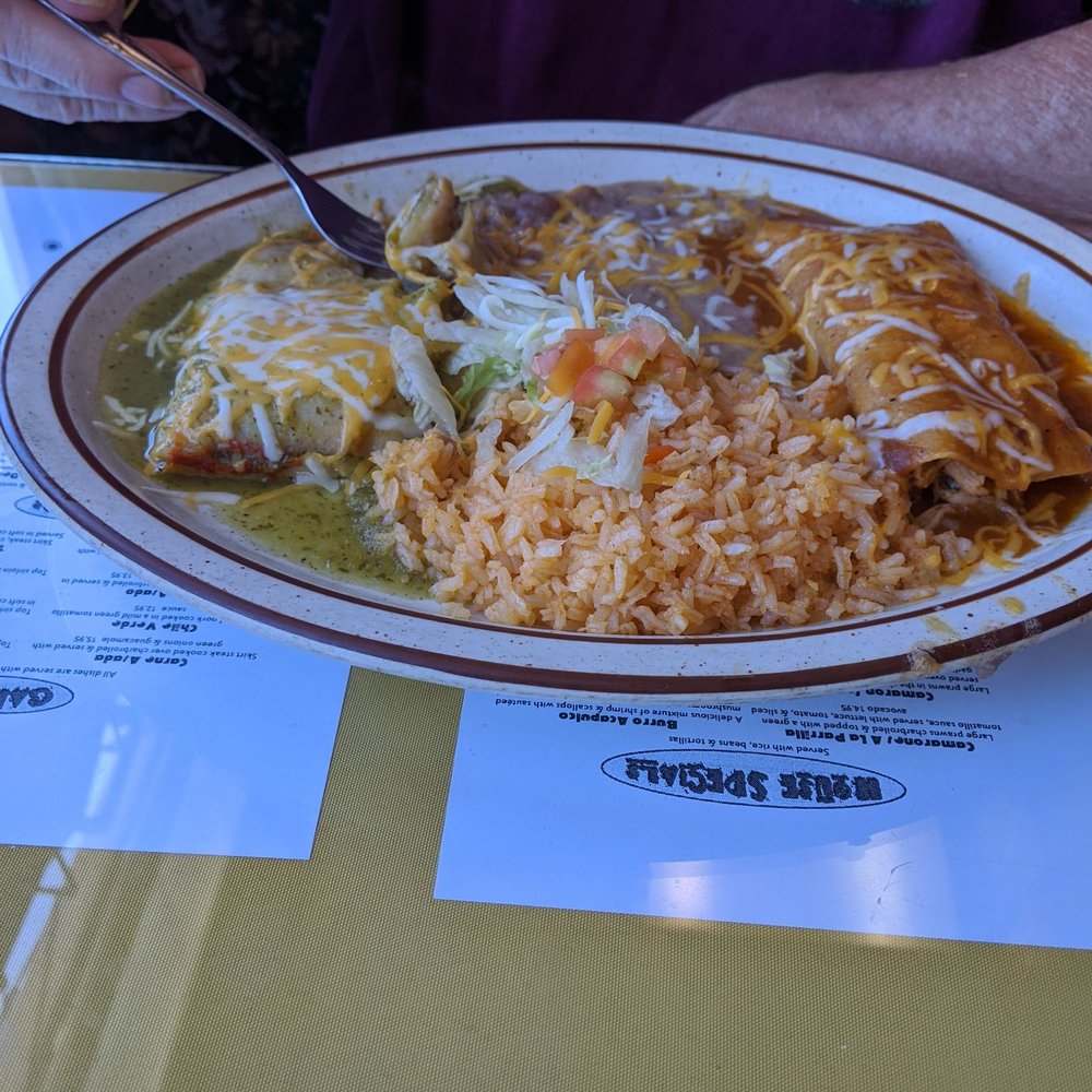 Sol De Mexico - Enchilada and tamale with rice and beans - Mexican Near Me - Reedsport, Oregon Sol De Mexico - Enchilada and tamale with rice and beans - Mexican Near Me - Reedsport, Oregon