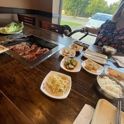 Seoul Garden - Ban Chan. Kimchi, cucumber kimchi, sesame bean sprouts, potato, fish cakes, pickled daikon