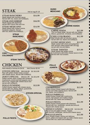 Menu photo 1 Los Tapatios Mexican Restaurant Choctaw, OK