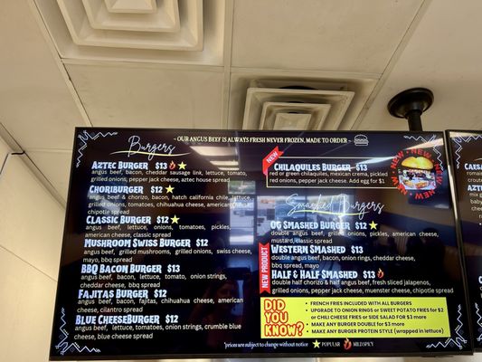 Menu photo 2 Aztec Burgers Henderson, NV