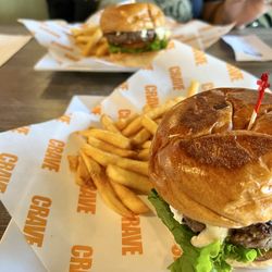 Crave Cafe - Garlic Aioli Burger with Feta. Amazing!