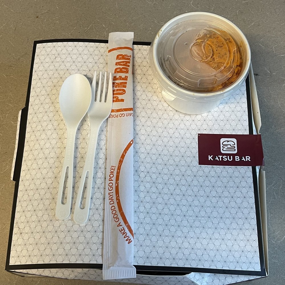 Katsu Bar - Packaging and utensils. - Burgers Near Me - El Segundo, California