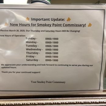 Navy Commissary - Hours of Operation as of March 20, 2025 - Grocery Near Me - Marysville, Washington Navy Commissary - Hours of Operation as of March 20, 2025 - Grocery Near Me - Marysville, Washington