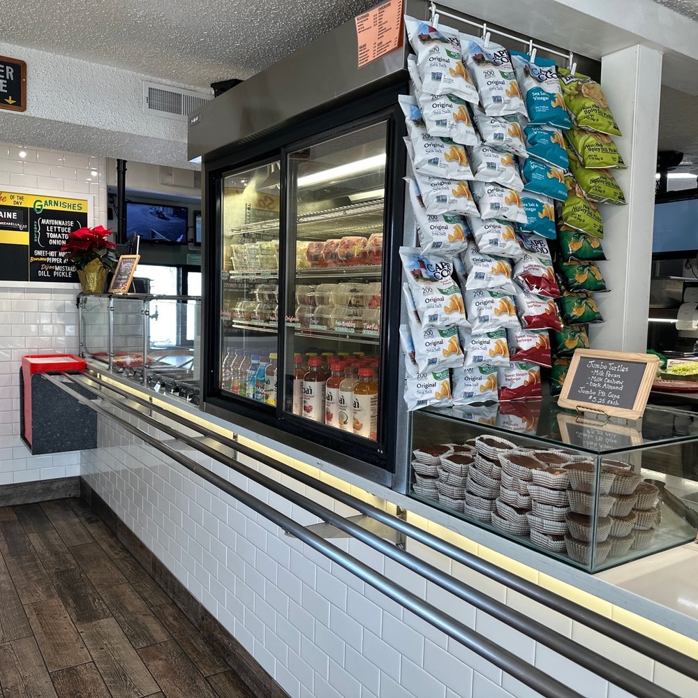 a view of the deli counter a view of the deli counter