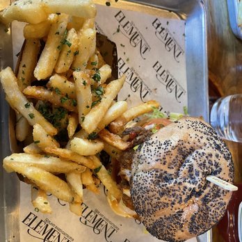 Element Gastropub - Buffalo Chik'n Sandwich - Vegetarian Near Me - Raleigh, North Carolina Element Gastropub - Buffalo Chik'n Sandwich - Vegetarian Near Me - Raleigh, North Carolina
