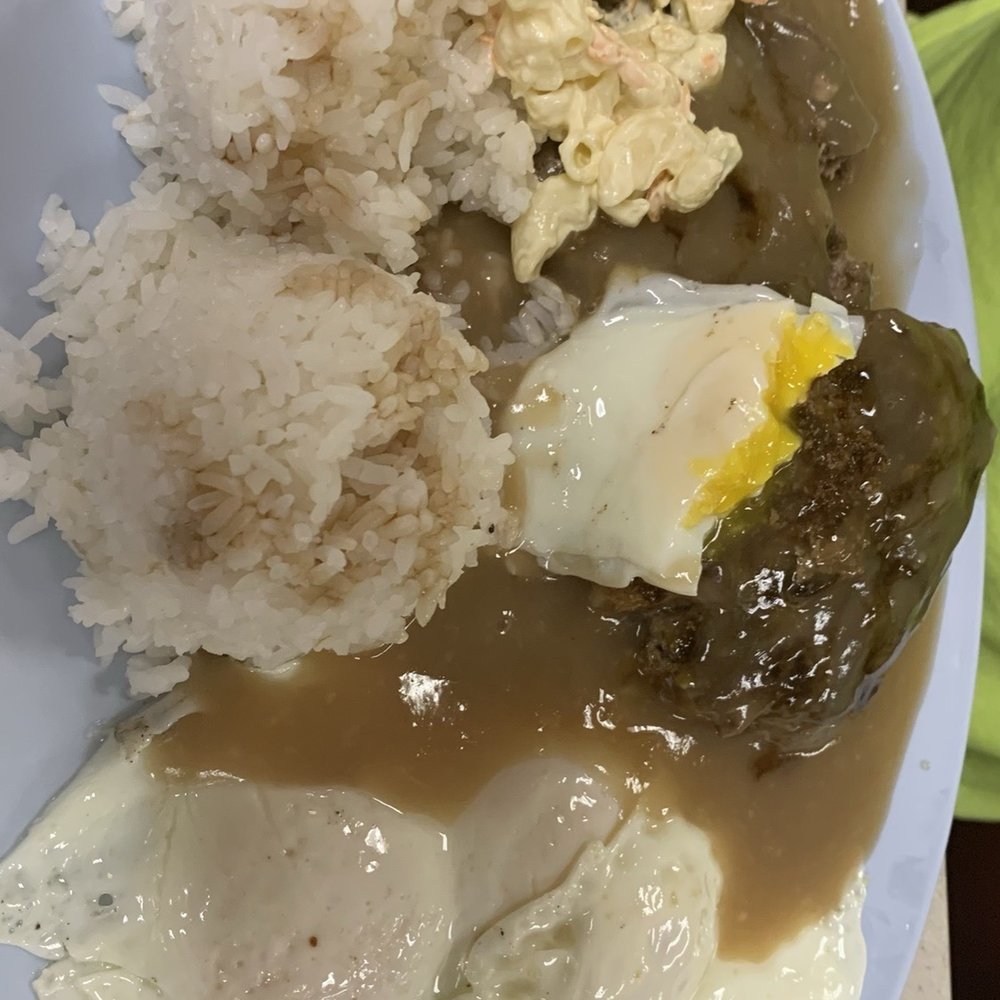 Hannara Restaurant - Loco moco! Hamburger patties with over easy eggs & brown gravy. - American Near Me - Waianae, Hawaii Hannara Restaurant - Loco moco! Hamburger patties with over easy eggs & brown gravy. - American Near Me - Waianae, Hawaii