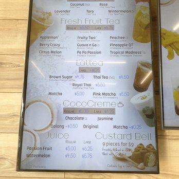 Coco3 - Menu as of June 2021 - Bubble Tea Near Me - South San Francisco, California