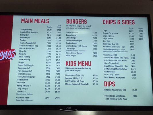 Menu photo 2 Benes Fish Chip Shop Edinburgh, EDH