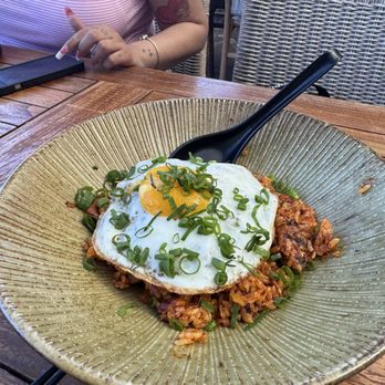 The Crouching Lion - Kim chee fried rice with pork belly - Beer Bar Near Me - Kaaawa, Hawaii