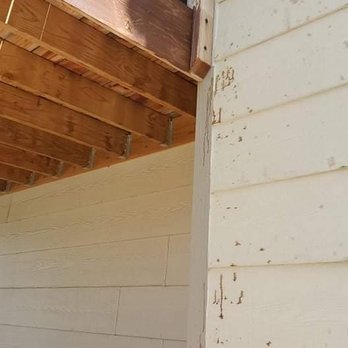 TJs Handyman Improvements - Stain splattered on siding - Handyman Near Me TJs Handyman Improvements - Stain splattered on siding - Handyman Near Me