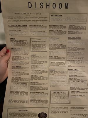 Menu photo 2 Dishoom London, XGL