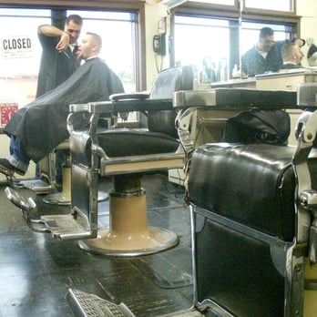 Jake's Barber Shop - Carlos takin' good care of John Boy...what a pair of yuksters ! - Barbers Near Me - Los Angeles, California
