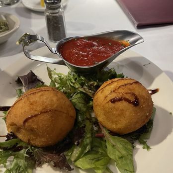 Cafe Venezia - Meat Arancini with Marinara - quite good - Italian Near Me - Martinsville, New Jersey Cafe Venezia - Meat Arancini with Marinara - quite good - Italian Near Me - Martinsville, New Jersey