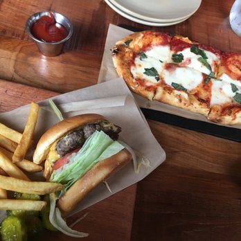 Tavern Hall - Cheeseburger and Margherita pizza - New American Near Me - Bellevue, Washington Tavern Hall - Cheeseburger and Margherita pizza - New American Near Me - Bellevue, Washington