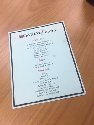 Menu photo 8 Mian Bistro Abilene, TX