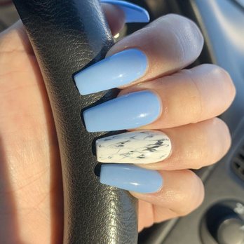 Studio Nails - Coffin gel fill with marble design - Nail Salons Near Me - Panorama City, California Studio Nails - Coffin gel fill with marble design - Nail Salons Near Me - Panorama City, California