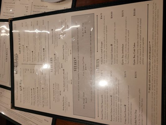 Menu photo 1 Oyster Bay Restaurant & Bar Cape May, NJ Menu photo 1 Oyster Bay Restaurant & Bar Cape May, NJ