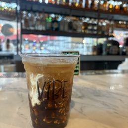 An iced americano An iced americano