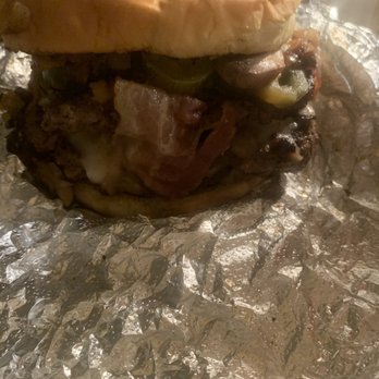 Sandwich University - Triple Burger with mushrooms, onions, jalapeños, mozzarella and bacon - Fast Food Near Me - Los Angeles, California Sandwich University - Triple Burger with mushrooms, onions, jalapeños, mozzarella and bacon - Fast Food Near Me - Los Angeles, California
