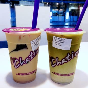 Chatime - Dundas - Chatime roasted milk tea with grass jelly and matcha tea latte. - Coffee & Tea Near Me - Toronto, Ontario