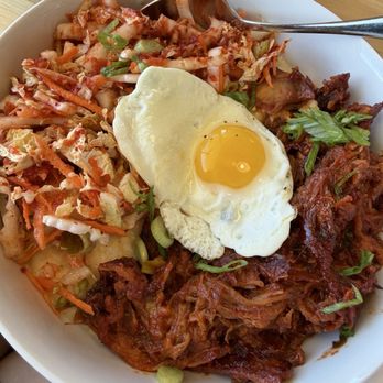 Union Biscuit - Korean spicy pork with grits - Breakfast & Brunch Near Me - Las Vegas, Nevada Union Biscuit - Korean spicy pork with grits - Breakfast & Brunch Near Me - Las Vegas, Nevada