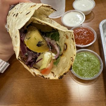 The Kebab Shop - Chicken kebab wrap with grilled veggies - Mediterranean Near Me - Houston, Texas