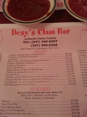 Menu photo 5 Desy's Clam Bar Brooklyn, NY