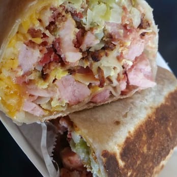 Ham 'n Scram - Double meat breakfast burrito will leave you beyond satisfied :) - Breakfast & Brunch Near Me - Westminster, California Ham 'n Scram - Double meat breakfast burrito will leave you beyond satisfied :) - Breakfast & Brunch Near Me - Westminster, California