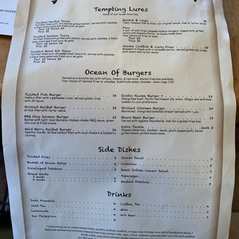 Twisted Fish Company Alaskan Grill - Menu - Seafood Near Me - Juneau, Alaska