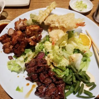 Taiko - Combi with sesame chicken, beef, and shrimp tempura - Japanese Near Me - Irvine, California Taiko - Combi with sesame chicken, beef, and shrimp tempura - Japanese Near Me - Irvine, California