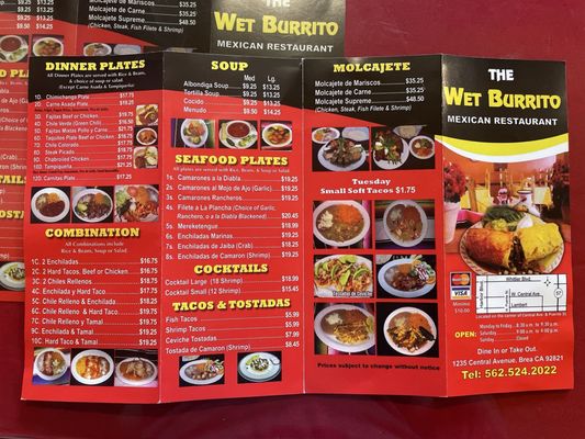 Menu photo 2 The Wet Burrito Brea, CA Menu photo 2 The Wet Burrito Brea, CA