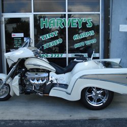 Harvey's Tint Alarm Stereo - Boss Hoss bike with LS3 motor and 57 Chevy rear
