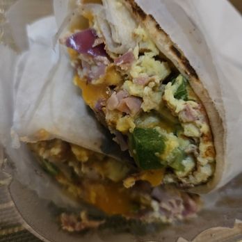 Latham Bagel Shop - Western omelet on a wrap - Bagels Near Me - Latham, New York