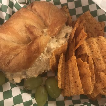 Geechie's Southern Style Restaurant - Chicken salad croissant with Sun Chips and grapes - Southern Near Me - Killeen, Texas