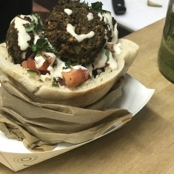 Chickpeas Creations - a meatball sandwich on a bun - Falafel Near Me - Hollywood, Florida Chickpeas Creations - a meatball sandwich on a bun - Falafel Near Me - Hollywood, Florida