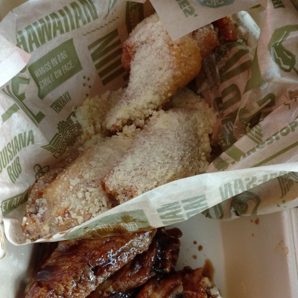 Wingstop - 3 garlin parm, and 3 teriyaki - Chicken Wings Near Me - Dayton, Ohio