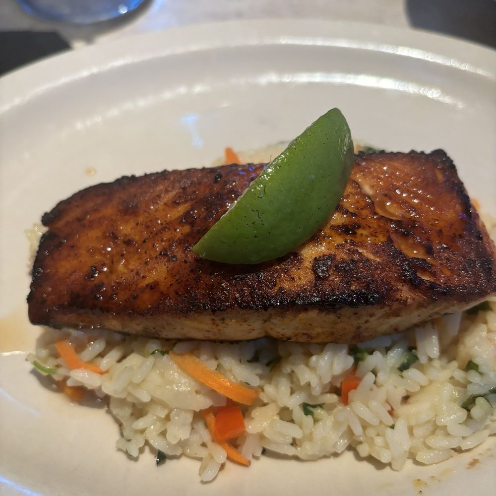 Bubba's 33 - Seasoned Salmon - Pizza Near Me - Oklahoma City, Oklahoma