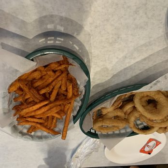 Fiery Crab Seafood And Bar - Onion rings and sweet potato fries - Seafood Near Me - Baton Rouge, Louisiana Fiery Crab Seafood And Bar - Onion rings and sweet potato fries - Seafood Near Me - Baton Rouge, Louisiana