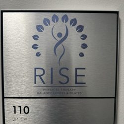Rise Physical Therapy and Pilates - Front door plate