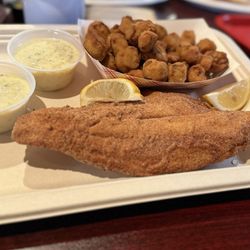 La Sierra BBQ - Fried catfish and okra.....   It doesn't get any better than that!!!